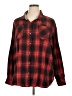 Unbranded Plaid Red Long Sleeve Button-Down Shirt Size XL - photo 1