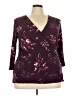 Avenue Studio Burgundy 3/4 Sleeve Blouse Size 22 - 24 - photo 1