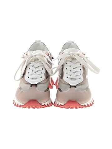 Christian Louboutin Tri-Color Leather and Net Sharkina Sneakers (view 2)