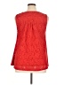 Madison 100% Polyester Red Sleeveless Blouse Size XL - photo 2