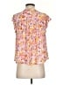 Dear John 100% Rayon Floral Pink Short Sleeve Blouse Size S - photo 2