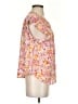 Dear John 100% Rayon Floral Pink Short Sleeve Blouse Size S - photo 4