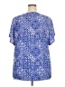 Vintage Rose Blue Short Sleeve Blouse Size 3X - photo 2
