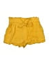 Ambiance Apparel 100% Rayon Solid Yellow Shorts Size S - photo 1