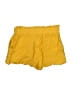 Ambiance Apparel 100% Rayon Solid Yellow Shorts Size S - photo 2