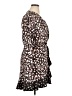 Paige 100% Polyester Print Black Cocktail Dress Size XL - photo 4