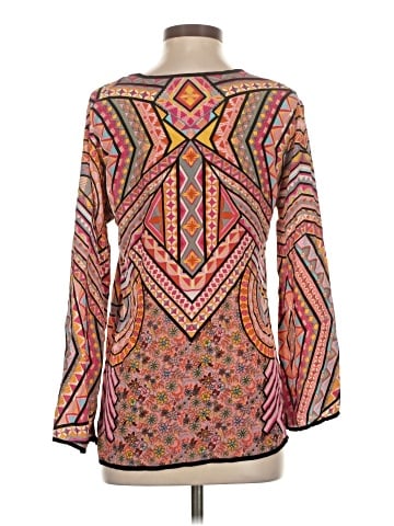 Tolani Long Sleeve Silk Top (view 2)