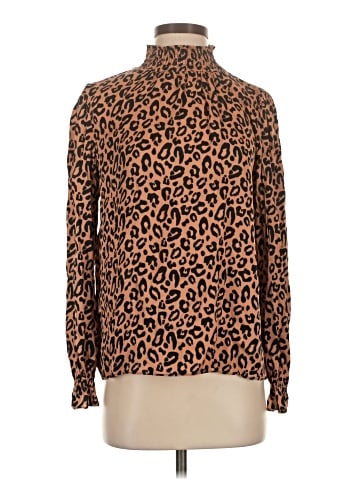 Tucker Long Sleeve Silk Top (view 1)