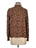 Tucker Animal Print Brown Long Sleeve Silk Top Size XS - photo 1