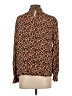 Tucker Animal Print Brown Long Sleeve Silk Top Size XS - photo 2