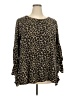 Terra & Sky Animal Print Brown Pullover Sweater Size 2X - photo 1
