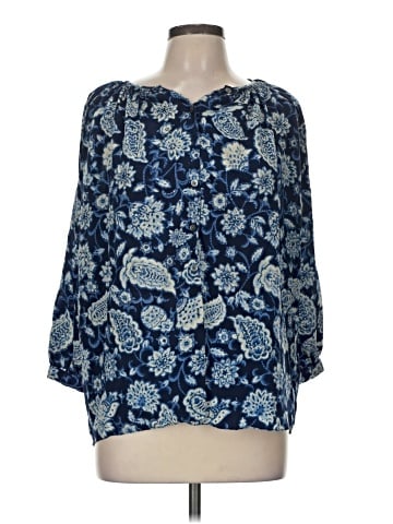 Creme Fraiche 3/4 Sleeve Blouse (view 1)