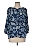 Creme Fraiche 100% Polyester Paisley Blue 3/4 Sleeve Blouse Size M - photo 1