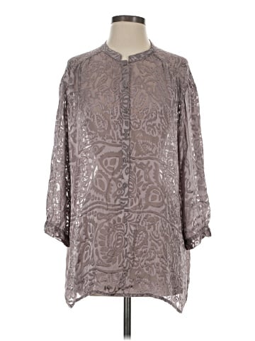 Biya 3/4 Sleeve Silk Top (view 1)