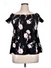 Love Streak Black Short Sleeve Blouse Size XL - photo 1