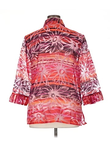 Erin London 3/4 Sleeve Button-Down Shirt (view 2)