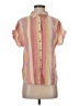 Marine Layer Stripes Pink Short Sleeve Blouse Size XS - photo 1