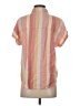Marine Layer Stripes Pink Short Sleeve Blouse Size XS - photo 2
