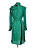Coach 100% Viscose Green Trenchcoat Size 10 - photo 2