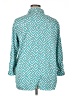 Westbound 100% Cotton Print Teal Long Sleeve Blouse Size XL - photo 2