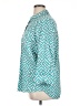 Westbound 100% Cotton Print Teal Long Sleeve Blouse Size XL - photo 5