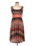 Perceptions Chevron-herringbone Orange Cocktail Dress Size 10 (petite) - photo 1