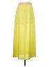 BCBGMAXAZRIA 100% Polyester Yellow Casual Skirt Size S - photo 2