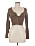 Blāshe 100% Polyester Brown Long Sleeve Top Size M - photo 1