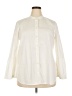 Ann Taylor LOFT Ivory Long Sleeve Button-Down Shirt Size XXL - photo 1