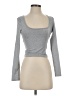 Shein Gray Long Sleeve T-Shirt Size 4 - photo 1