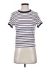 Gaze Stripes Silver White Short Sleeve Turtleneck Size S (estimated) - photo 1