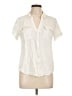 Alexander Jordan 100% Rayon Ivory Short Sleeve Blouse Size L - photo 1