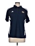 Adidas 100% Polyester Blue Short Sleeve Polo Size L - photo 1