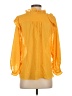 By Anthropologie 100% Polyester Yellow 3/4 Sleeve Blouse Size S - photo 2