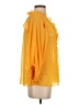 By Anthropologie 100% Polyester Yellow 3/4 Sleeve Blouse Size S - photo 4