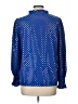 Royal + Reese Polka Dots Blue Long Sleeve Blouse Size L - photo 2