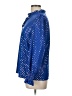 Royal + Reese Polka Dots Blue Long Sleeve Blouse Size L - photo 5