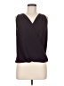 H&M 100% Polyester Burgundy Sleeveless Blouse Size 6 - photo 1