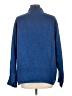 Assorted Brands 100% Silk Floral Jacquard Paisley Solid Blue Long Sleeve Silk Top Size L - photo 2