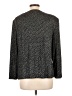 Alex Evenings Chevron-herringbone Solid Stripes Silver Blazer Size L - photo 2