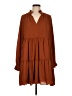 Sam and Jess 100% Polyester Solid Brown Casual Dress Size M - photo 1