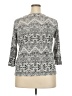 Basic Editions Silver 3/4 Sleeve Top Size 2X - photo 2