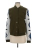 Evette & K Aztec Or Tribal Print Color Block Green Jacket Size S - photo 1