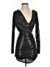 H:ours Metallic Black Cocktail Dress Size XXS - photo 1