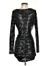 H:ours Metallic Black Cocktail Dress Size XXS - photo 2
