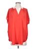 Peyton Jensen 100% Polyester Red Short Sleeve Blouse Size M - photo 1