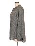 Pleione 100% Polyester Gray Long Sleeve Blouse Size L - photo 5
