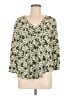 Fun2Fun 100% Rayon Green 3/4 Sleeve Blouse Size M - photo 1