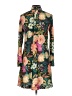 V Fish Floral Green Casual Dress Size S - photo 2