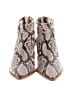 AGL Snake Print Ivory Tan Ankle Boots Size EU (IT) 39 1/2 / US 9 1/2 - photo 2